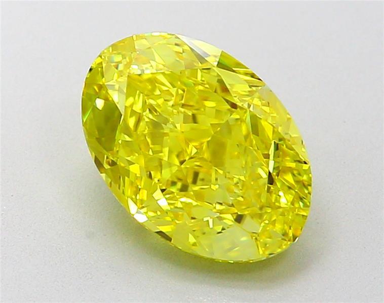 2.05 Ct. Fancy Vivid  Yellow Oval Lab Grown Diamond
