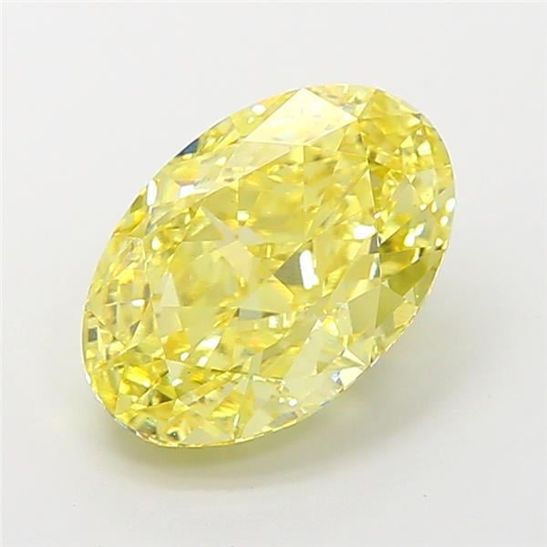 3.03 Ct. Fancy Intense  Yellow Oval Lab Grown Diamond