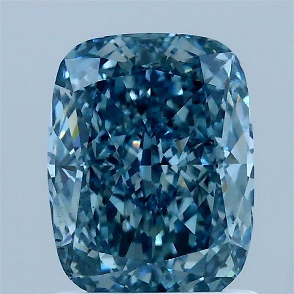 1.60 Ct. Fancy Vivid Blue Cushion Lab Grown Diamond