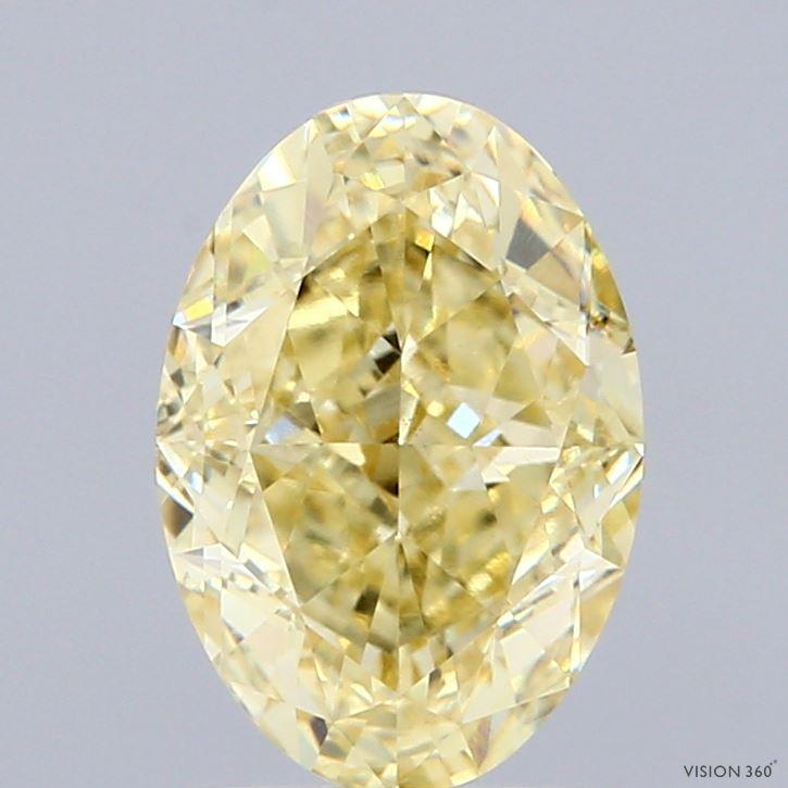 2.54 Ct. Fancy Intense Yellow Oval Lab Grown Diamond