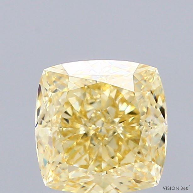 1.65 Ct. Fancy Intense Yellow Cushion Lab Grown Diamond