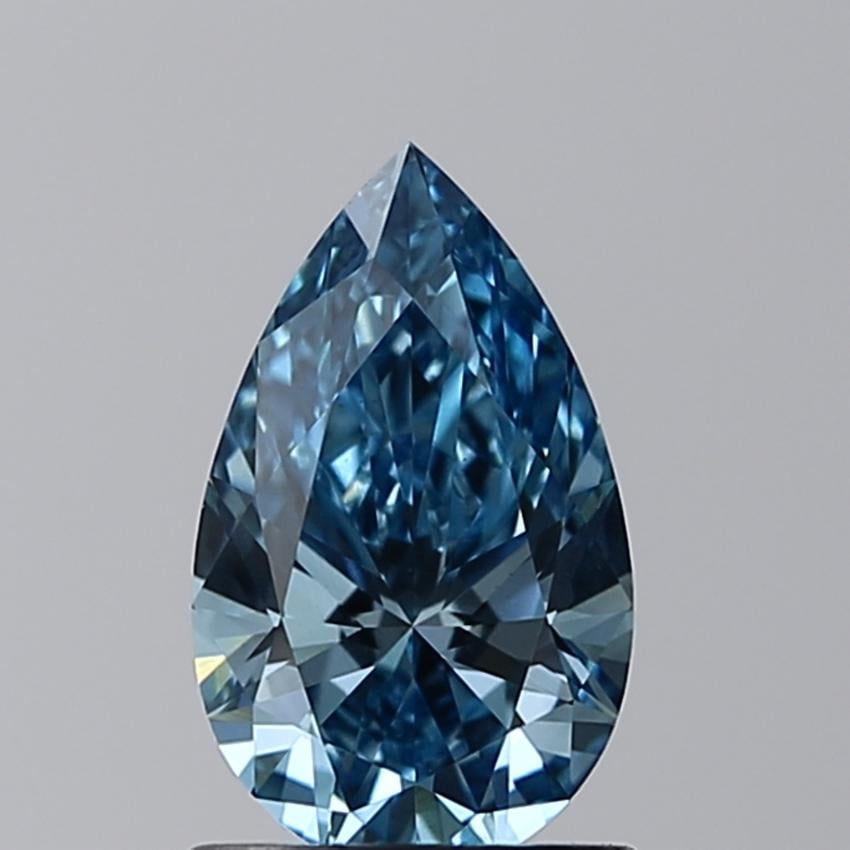 0.93 Ct. Fancy Vivid Blue Pear Lab Grown Diamond