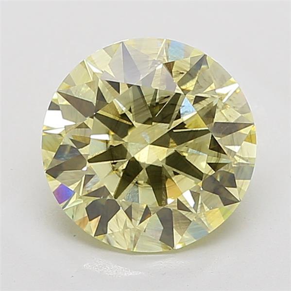 5.01 Ct. Fancy Yellow Round Lab Grown Diamond