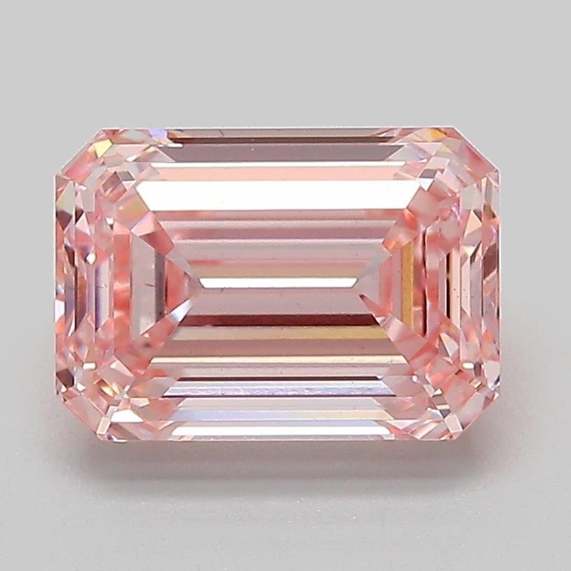 2.51 Ct. Fancy Vivid  Pink Emerald Lab Grown Diamond