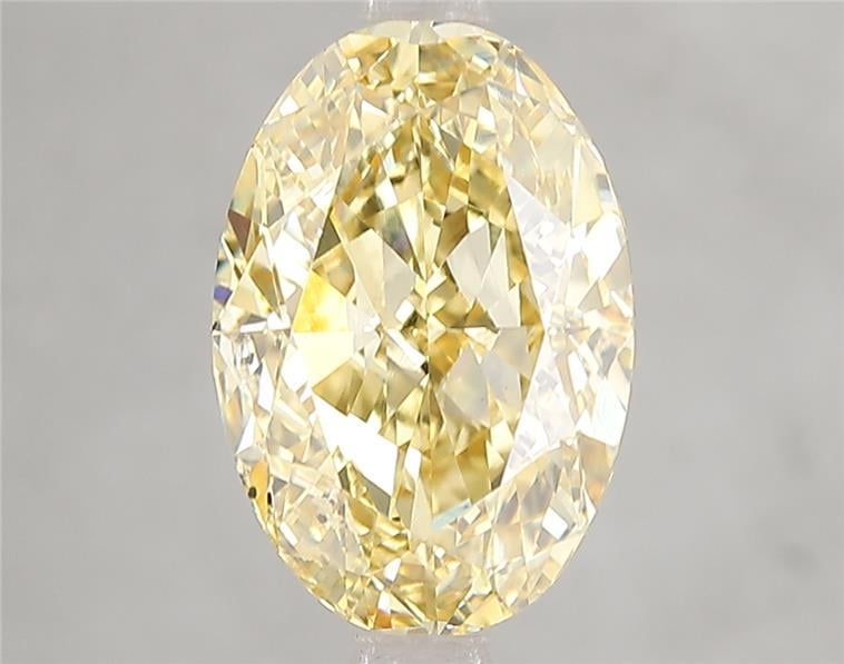 4.02 Ct. Fancy Vivid Yellow Oval Lab Grown Diamond