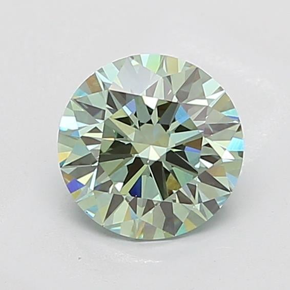 2.03 Ct. Fancy Vivid Green Round Lab Grown Diamond