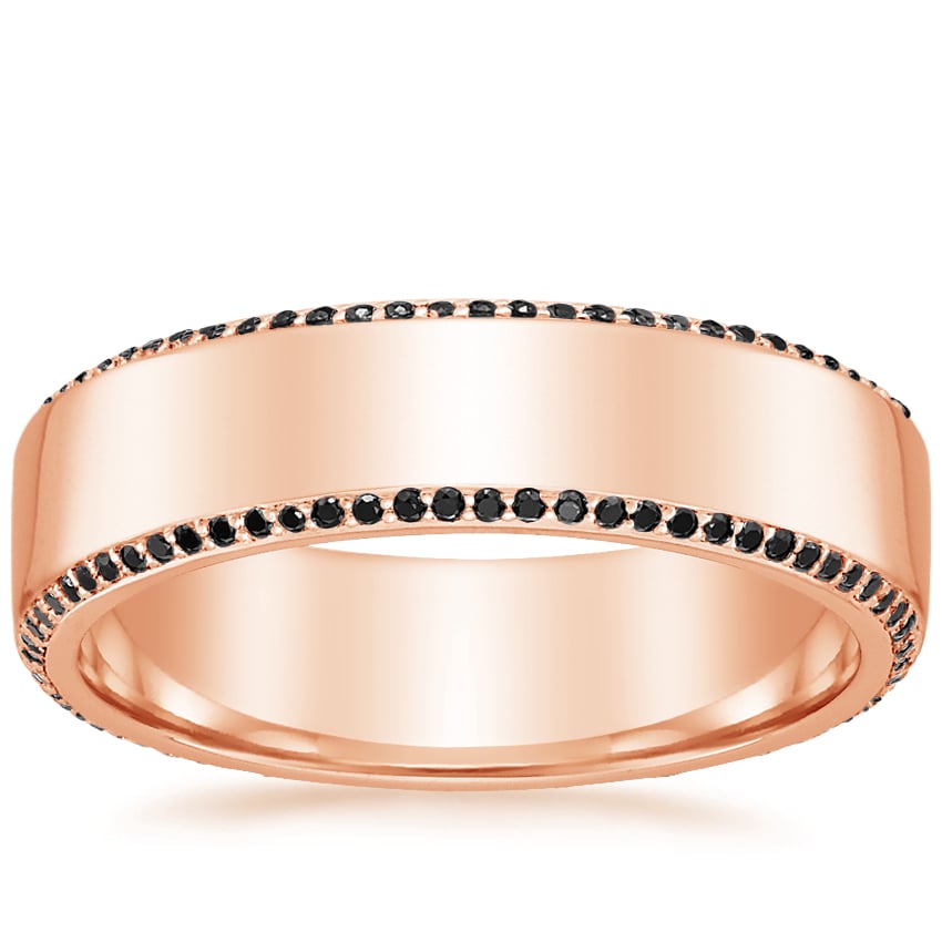Rose gold diamond engagement ring with surprise diamond details