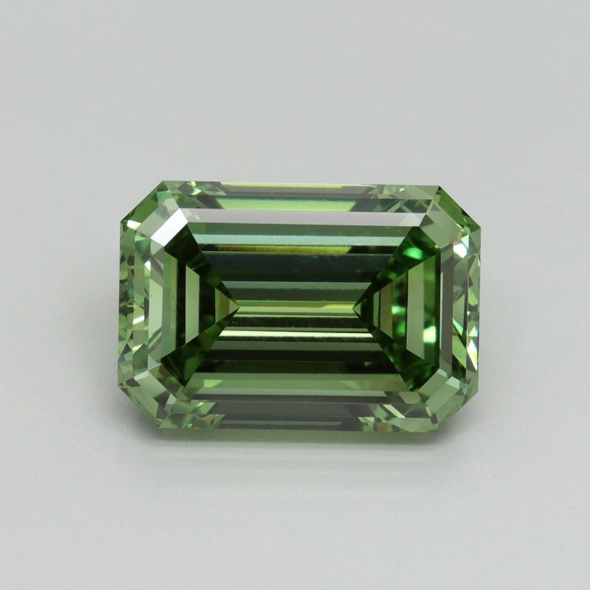5.03 Ct. Fancy Vivid Green Emerald Lab Grown Diamond
