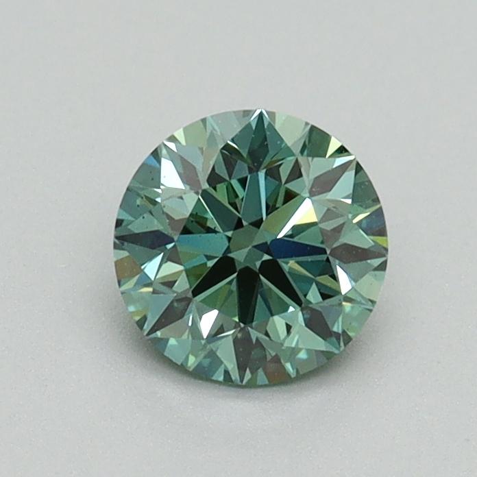 0.62 Ct. Fancy Vivid Green Round Lab Grown Diamond