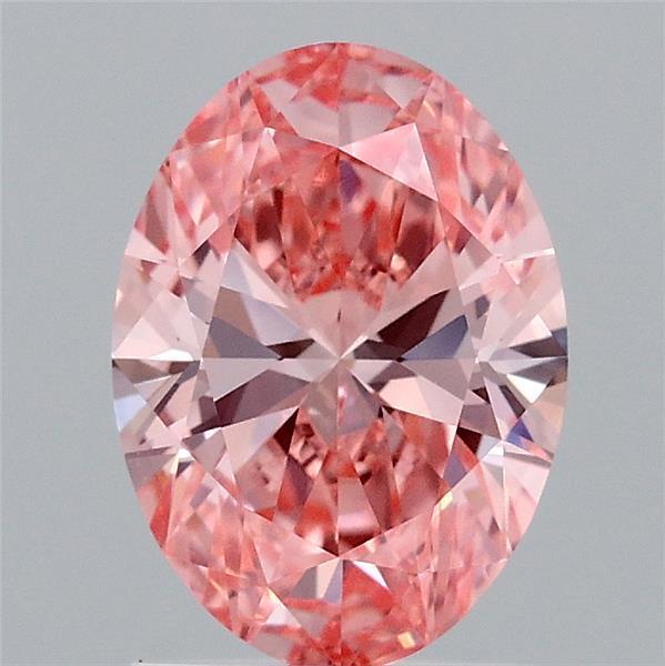 1.47 Ct. Fancy Vivid Pink Oval Lab Grown Diamond
