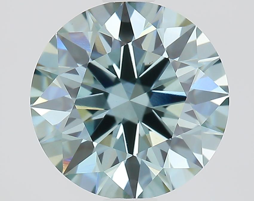 2.10 Ct. Fancy Intense Bluish Green Round Lab Grown Diamond