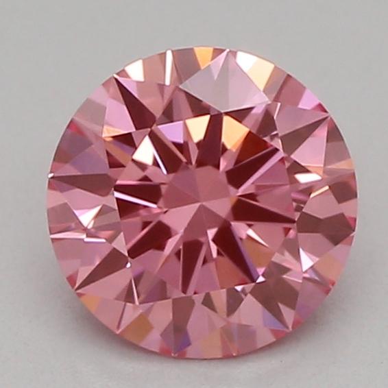 0.50 Ct. Fancy Vivid Pink Round Lab Grown Diamond