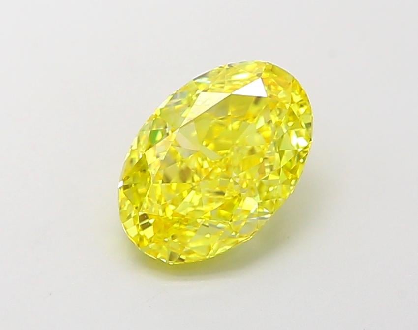 1.52 Ct. Fancy Vivid  Yellow Oval Lab Grown Diamond