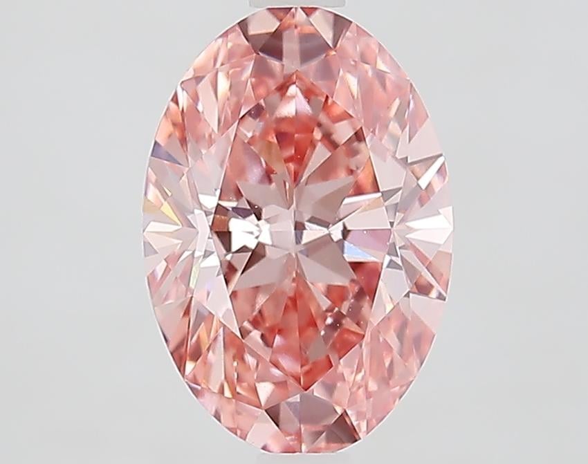 2.10 Ct. Fancy Vivid Pink Oval Lab Grown Diamond