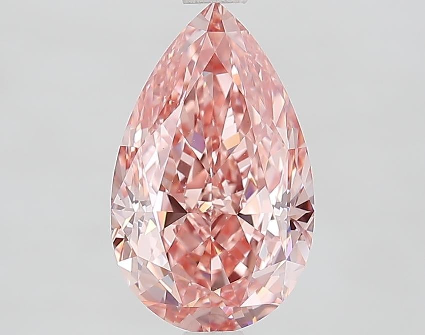 2.91 Ct. Fancy Intense Pink Pear Lab Grown Diamond