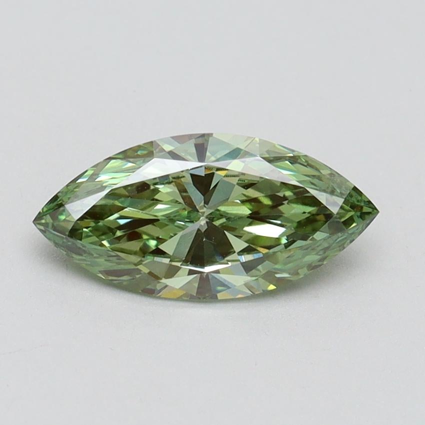 1.00 Ct. Fancy Vivid Green Marquise Lab Grown Diamond