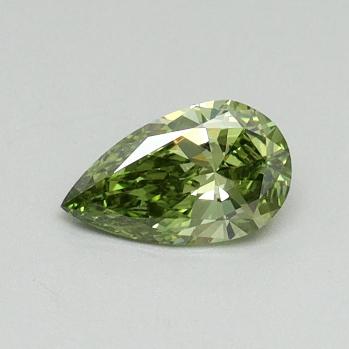 0.30 Ct. Fancy Vivid Green Pear Lab Grown Diamond