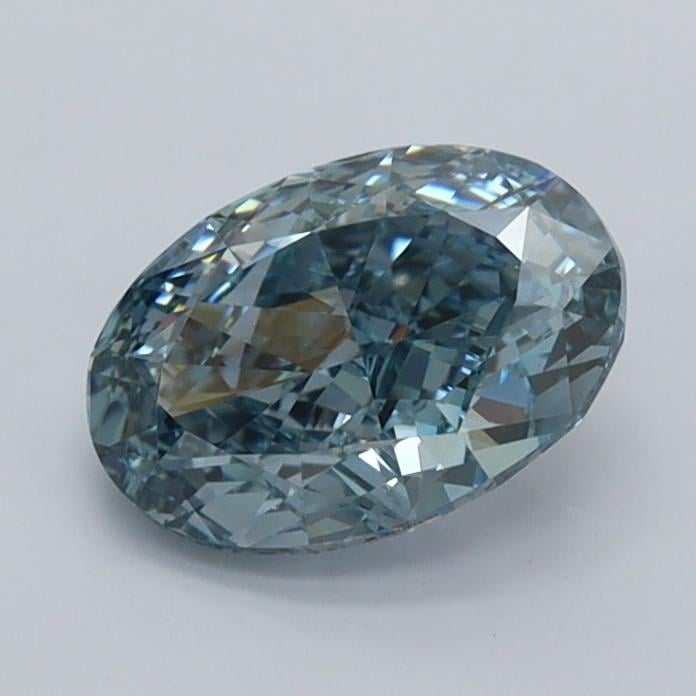 1.07 Ct. Fancy Vivid  Blue Oval Lab Grown Diamond