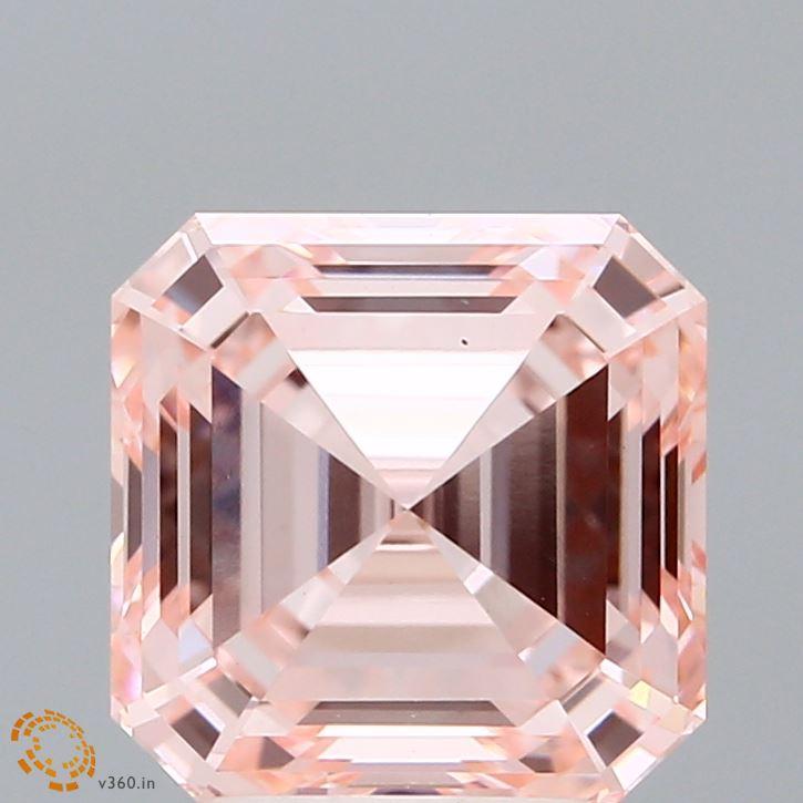 3.21 Ct. Fancy Intense  Pink Asscher Lab Grown Diamond