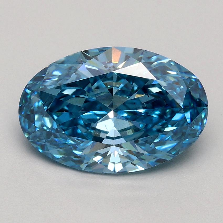1.50 Ct. Fancy Vivid Blue Oval Lab Grown Diamond