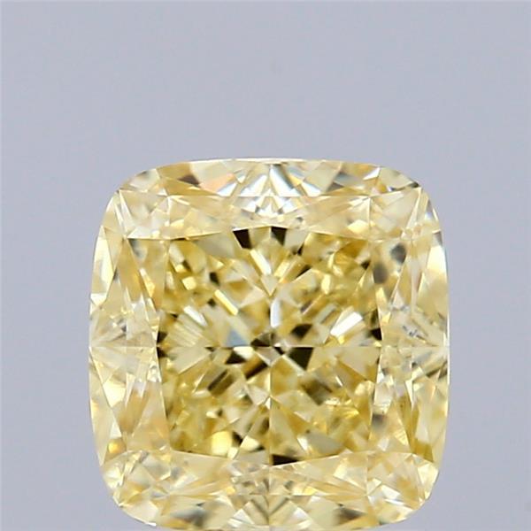 1.53 Ct. Fancy Intense Yellow Cushion Lab Grown Diamond