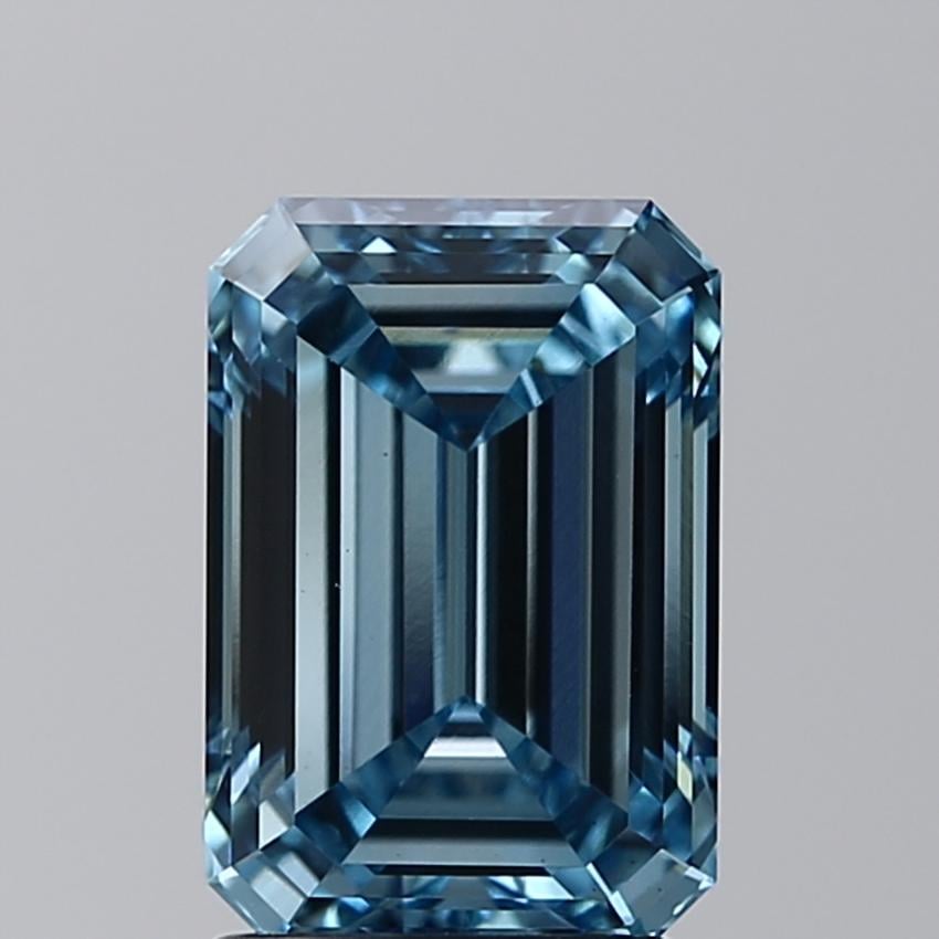 2.11 Ct. Fancy Intense Blue Emerald Lab Grown Diamond