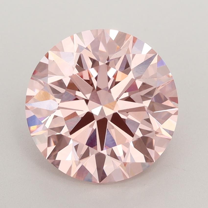 3.15 Ct. Fancy Pink Round Lab Grown Diamond