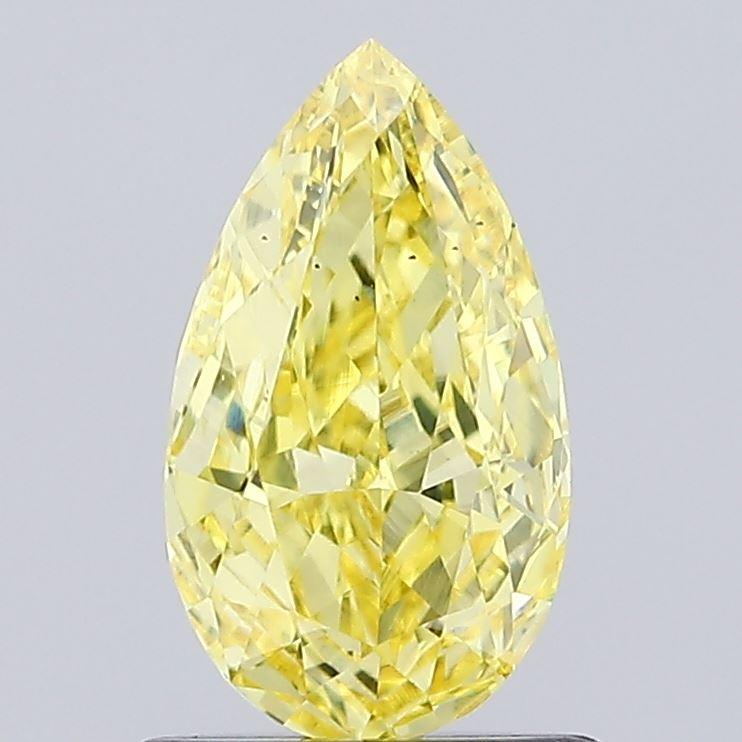 1.00 Ct. Fancy Vivid  Yellow Pear Lab Grown Diamond