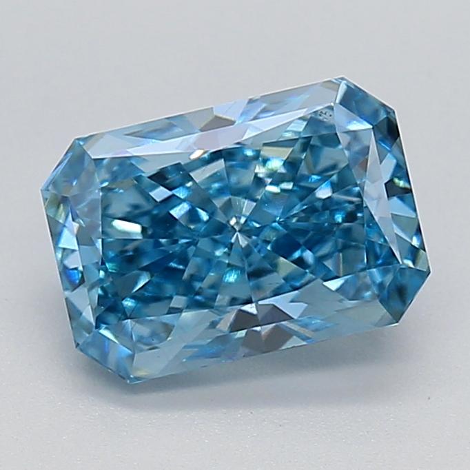 1.51 Ct. Fancy Vivid Blue Radiant Lab Grown Diamond