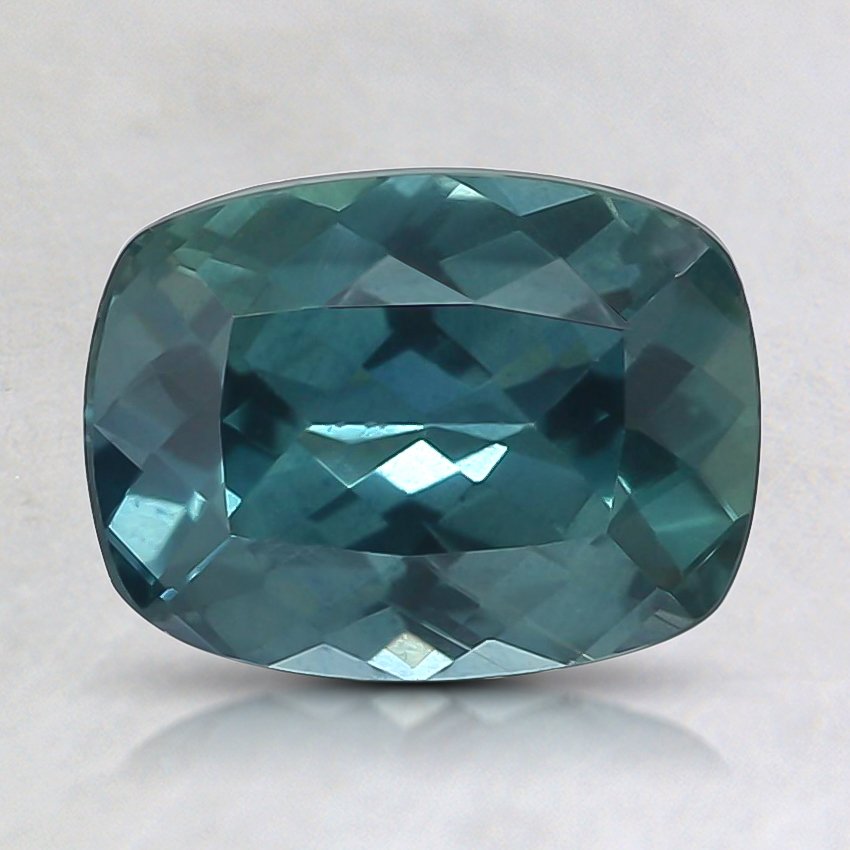 8.1x6.1mm Premium Teal Cushion Sapphire
