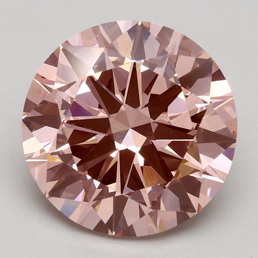 3.01 Ct. Fancy Intense Pink Round Lab Grown Diamond