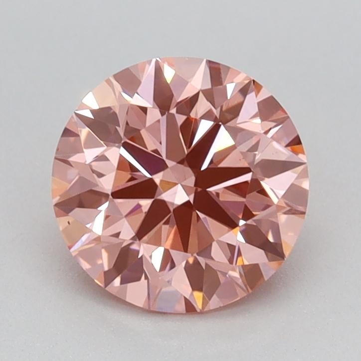 0.90 Ct. Fancy Vivid Pink Round Lab Grown Diamond