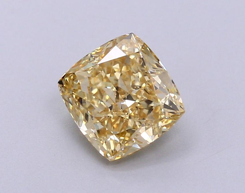 1.21 Ct. Fancy Intense Yellow Cushion Lab Grown Diamond