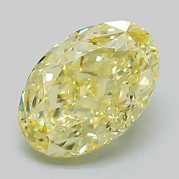 2.09 Ct. Fancy Intense Yellow Oval Lab Grown Diamond
