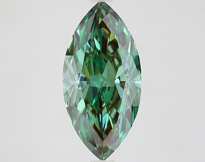2.65 Ct. Fancy Vivid Green Marquise Lab Grown Diamond