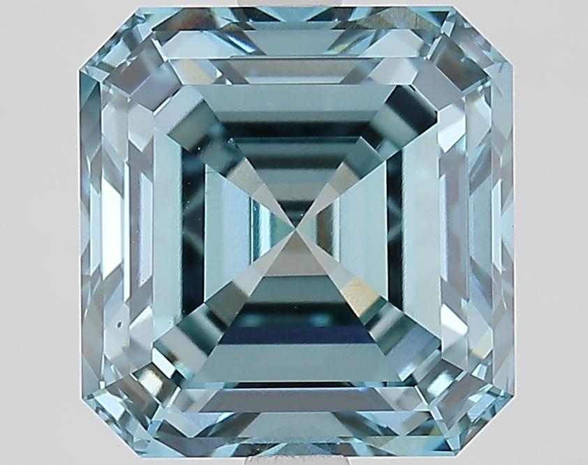 5.02 Ct. Fancy Vivid Blue Asscher Lab Grown Diamond