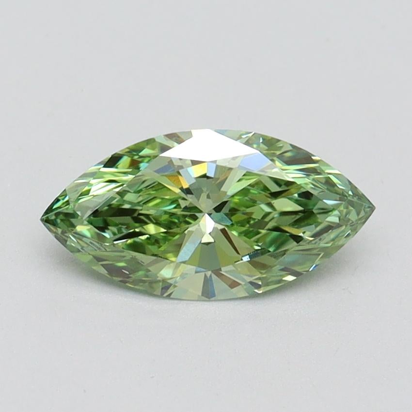 0.84 Ct. Fancy Vivid Green Marquise Lab Grown Diamond