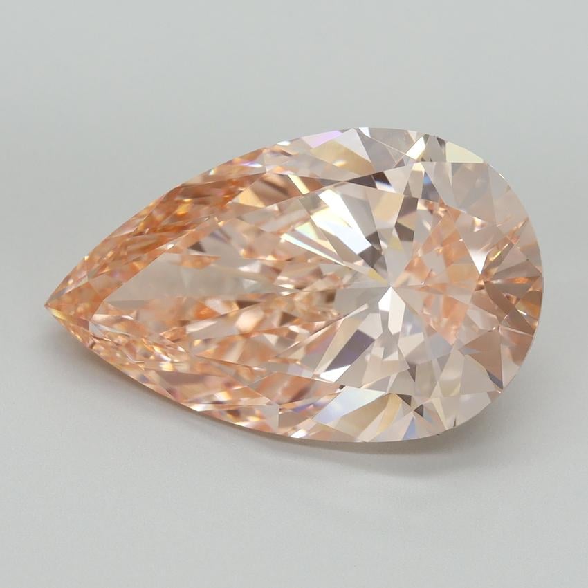 9.15 Ct. Fancy Intense Pink Pear Lab Grown Diamond