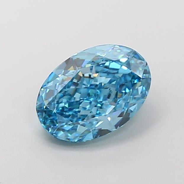 3.60 Ct. Fancy Vivid Blue Oval Lab Grown Diamond