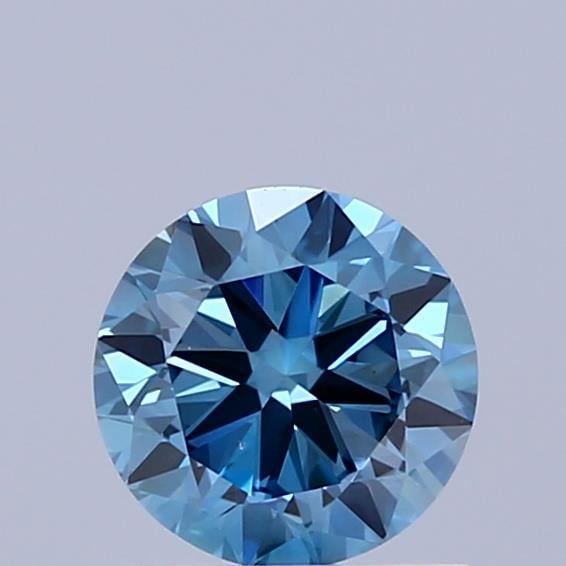 0.94 Ct. Fancy Vivid  Blue Round Lab Grown Diamond