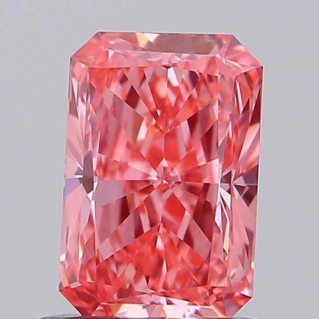 0.91 Ct. Fancy Vivid  Pink Radiant Lab Grown Diamond