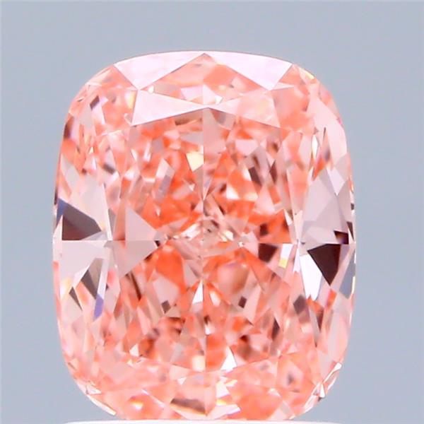 1.55 Ct. Fancy Vivid  Pink Cushion Lab Grown Diamond