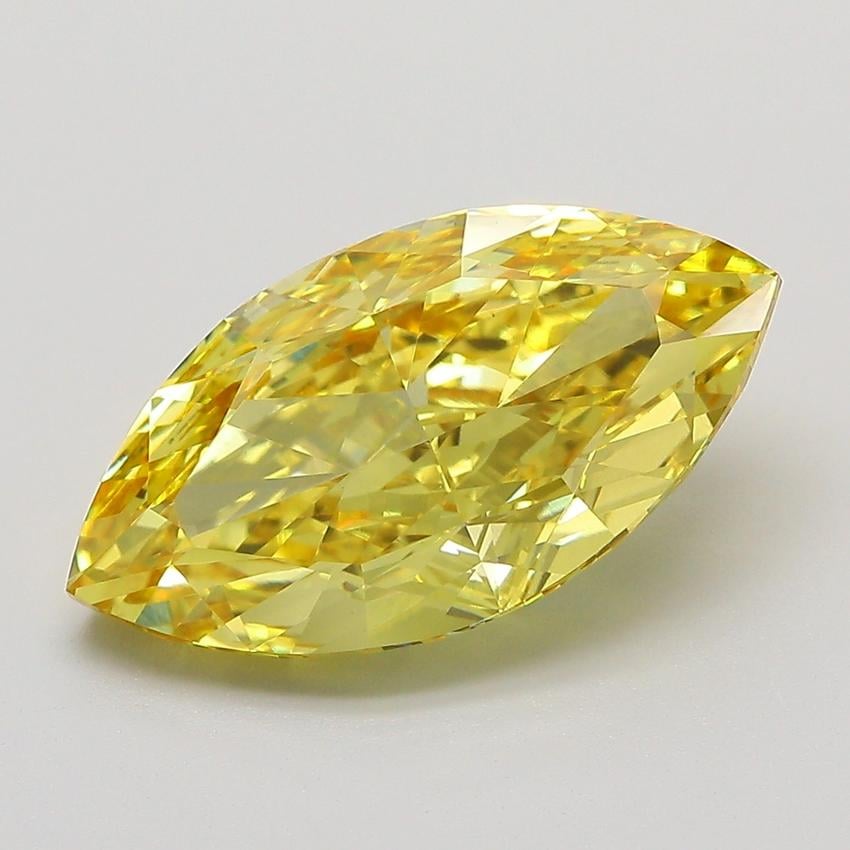 5.03 Ct. Fancy Intense Yellow Marquise Lab Grown Diamond