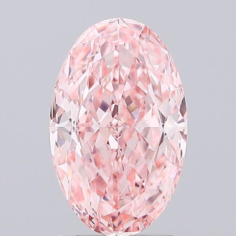 2.02 Ct. Fancy Vivid Pink Oval Lab Grown Diamond