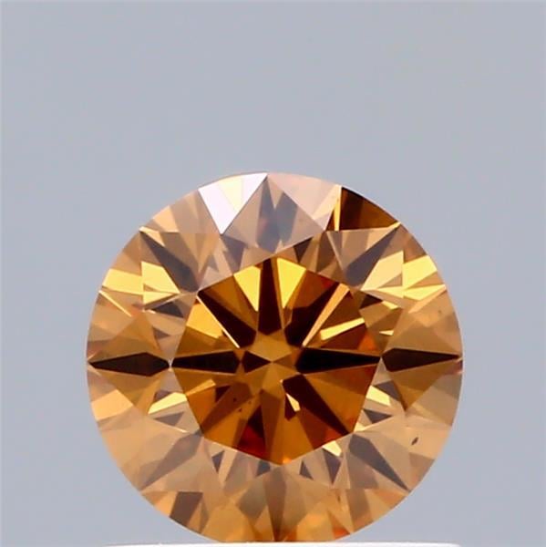 0.62 Ct. Fancy Intense Orange Round Lab Grown Diamond