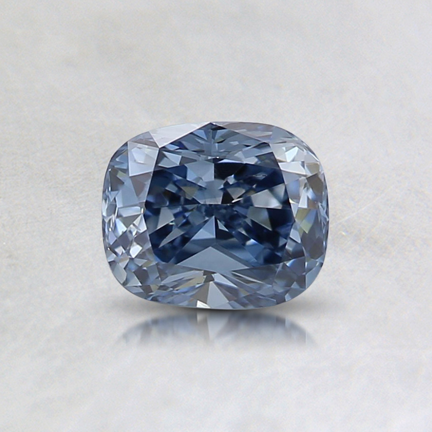 0.59 ct. Lab Created Fancy Vivid Blue Cushion Diamond