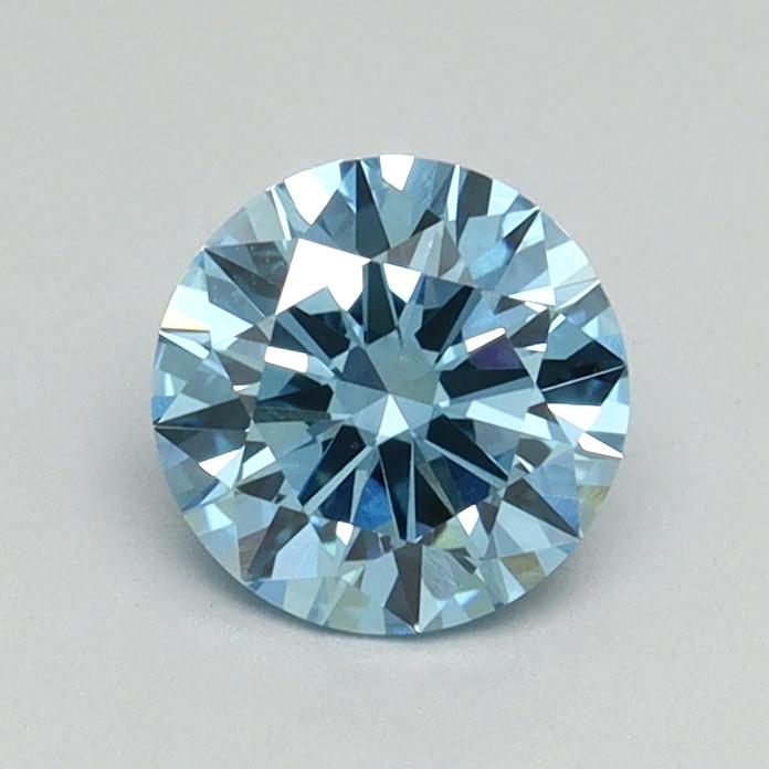 0.73 Ct. Fancy Vivid Blue Round Lab Grown Diamond