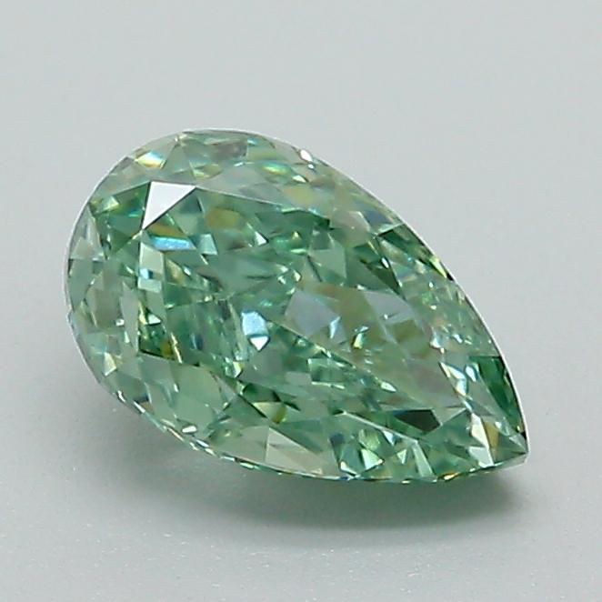1.00 Ct. Fancy Vivid Green Pear Lab Grown Diamond