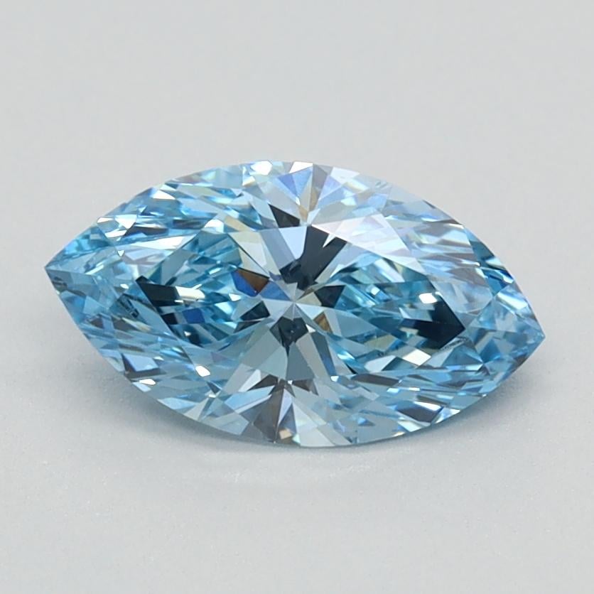 0.81 Ct. Fancy Vivid Blue Marquise Lab Grown Diamond