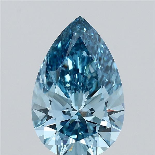 3.04 Ct. Fancy Vivid Blue Pear Lab Grown Diamond